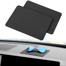 Carica l'immagine nel visualizzatore di Gallery, QWORK® 2 Pezzi Tappetino Antiscivolo Auto Cruscotto - 18x13cm, Materiale PU - per Smartphone e Oggetti Vari