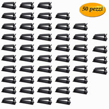 Carica l'immagine nel visualizzatore di Gallery, SOULWIT® 50 pezzi Autoadesivo Clip Cavo, Fermacavi Supporto Organizer la Gestione dei cavi per TV, PC, laptop, cavo Ethe