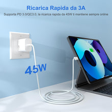 Carica l'immagine nel visualizzatore di Gallery, YISH 45W Caricatore USB C Caricabatterie Rapido：GAN PD3.0 Alimentatore USB C Presa per Smartphone 18/17/16/ S26/S25/S24/