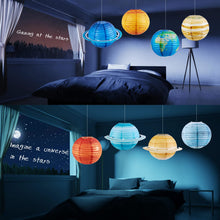 Carica l'immagine nel visualizzatore di Gallery, Lanterne da Interno da Arredo Pianeti Sistema Solare Bambini Lanterne Cinesi 8 Pz Pianeti Lanterna Cinese Carta Colorate