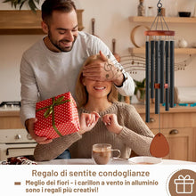 Carica l'immagine nel visualizzatore di Gallery, Campanelli a Vento Esterni, Scacciaspiriti da Esterno con Gancio, Campane Tubolari a Vento con 6 Tubi di Alluminio Campa