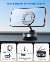 Carica l'immagine nel visualizzatore di Gallery, PlusAcc Supporto Telefono Auto Ventosa Magnetico – Fissaggio a vuoto, Rotazione 360°,Installazione in un secondo, Compat