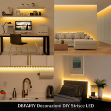Carica l'immagine nel visualizzatore di Gallery, DBFAIRY Striscia LED a batteria, 2 m, 60 LED, con timer a distanza, impermeabile, per camera da letto, armadio, casa, fe