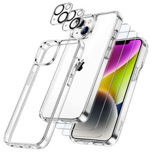 Carica l'immagine nel visualizzatore di Gallery, JETech Cover 5 in 1 per iPhone 14, Anti-Ingiallimento, Trasparente