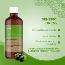 Carica l'immagine nel visualizzatore di Gallery, JEA DRENY Drenante Forte Anticellulite con 13 Estratti Naturali ad Alto Dosaggio al Sapore di Thè alla Pesca - Detox da 