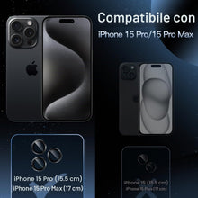 Carica l'immagine nel visualizzatore di Gallery, JETech Pellicola Fotocamera per iPhone 15 Pro/15 Pro Max, Nero siderale