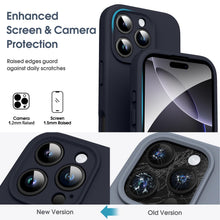 Carica l'immagine nel visualizzatore di Gallery, Supdeal Custodia in Silicone Liquido per iPhone 16 Pro, [Protezione Fotocamera] [Cover in Microfibra] [Protezione a 4 St