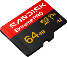 Carica l'immagine nel visualizzatore di Gallery, SANDISK Extreme PRO scheda microSD 64 GB, UHS-I + SD Adapter (velocità di lettura fino a 200 MB/s e velocità di scrittur