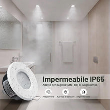 Carica l'immagine nel visualizzatore di Gallery, Sweier 5W IP65 Impermeabile LED da Incasso a Downlight, 230V Bianco Caldo 3000K 430LM, Adatto per Faretti da Bagno e Cuc