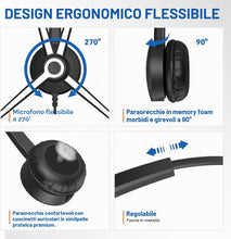 Carica l'immagine nel visualizzatore di Gallery, Wantek Cisco - Cuffie per telefono con microfono, attenuazione del rumore e interruttore mute, RJ9, compatibili con tele