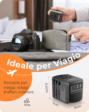 Carica l'immagine nel visualizzatore di Gallery, LENCENT Adattatore Universale da Viaggio, Presa Internazionale con USB C