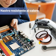 Carica l'immagine nel visualizzatore di Gallery, Nastro Kapton 4 Rotoli 10 Mm X 30 M Marrone Resistente Al Calore