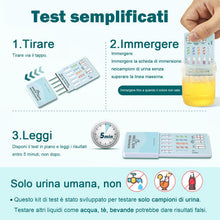 Carica l'immagine nel visualizzatore di Gallery, easy@Home 5 Test Antidroga Urine, 5 Droghe THC COC OPI AMP BZO