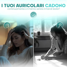 Carica l'immagine nel visualizzatore di Gallery, Auricolare Bluetooth mono senza fili V5.2, design 360° sopra l'orecchio, microfono integrato, batteria 70 mAh, 20 ore di