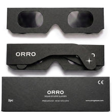 Carica l'immagine nel visualizzatore di Gallery, ORRO Occhiali per Eclissi Solare 40 mm, Confezione da 2/6/12, Protezione Oculare Certificata, Testati EN ISO 12312-2:201