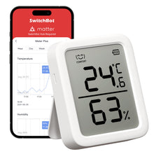 Carica l'immagine nel visualizzatore di Gallery, SwitchBot Termometro Igrometro Ambiente, Umidità e Temperatura Interno Bluetooth per Casa, Sensore di Rugiada/VPD/Umidit