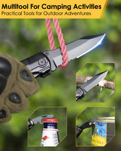 Carica l'immagine nel visualizzatore di Gallery, Multper Coltello Multiuso, 15 in 1 Pinza, Regalo Anniversario Uomo con 18 in 1 Fiocco di Neve Strumento, per Lui, Papa C