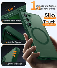 Carica l'immagine nel visualizzatore di Gallery, CANSHN Magnetica Cover per Samsung Galaxy S23 (6.1 Pollici), [Protezione Completa Della Fotocamera] Custodia Traslucida 