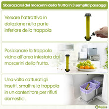 Carica l'immagine nel visualizzatore di Gallery, Trappola per Mosche dei Frutti ✯Made in UE✯, Anti Moscherini Interno, Attrape Moscherini Cucina, Piega Moscherini e Mosc