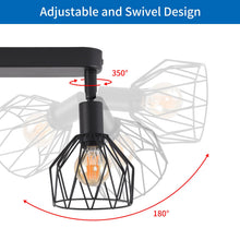 Carica l'immagine nel visualizzatore di Gallery, ANWIO Faretti LED Soffitto Regolabili Base Rettangolare,Faretti da Parete con 3 Lampadine LED Attacco E14,Plafoniera Par