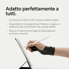 Carica l'immagine nel visualizzatore di Gallery, Paperlike® Drawing Glove per iPad, mano destra e sinistra, 3 misure (S)