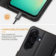 Carica l'immagine nel visualizzatore di Gallery, Ganbary Cover Compatibile con Samsung Galaxy A17/A18 4G/5G, Premium Pelle PU Flip Libro Custodia [Protezione Completa] [