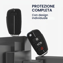 Carica l'immagine nel visualizzatore di Gallery, kwmobile Custodia Coprichiave Compatibile con Audi con 3 tasti pieghevole Cover - Copri Telecomando Chiave Auto - Copri 