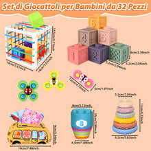Carica l'immagine nel visualizzatore di Gallery, 6 in 1 Giocattolo Montessori per Bambini, Giochi Neonato da 6 a 12 Mesi