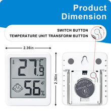 Carica l'immagine nel visualizzatore di Gallery, HORJOR Mini Termometro LCD Igrometro Professionale Digitale con Livello di Comfort Misuratore umidità per Ambiente per I