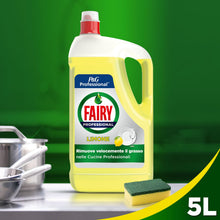 Carica l'immagine nel visualizzatore di Gallery, Fairy Professional Detersivo Piatti e Stoviglie a Mano, Profumo Limone, 10L (5L x 2), Efficace Contro il Grasso Ostinato