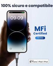 Carica l'immagine nel visualizzatore di Gallery, RAVIAD Cavo iPhone USB C 1M [Certificato MFi], Cavo Lightning USB C
