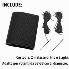 Carica l'immagine nel visualizzatore di Gallery, AUTOZOCO Coprivolante con aghi e filo, coprivolante da cucire, coprivolante antiscivolo, adatto per diametro 37/38 cm, n