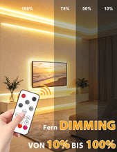 Carica l'immagine nel visualizzatore di Gallery, Striscia LED COB, luce bianca calda, dimmerabile, con telecomando