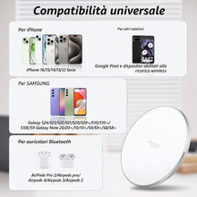 Carica l'immagine nel visualizzatore di Gallery, Flintronic Caricatore Wireless Charger, 15 W Caricabatterie Senza Fili Portatile Rapida Caricabatterie Wireless per iPho