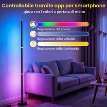 Carica l'immagine nel visualizzatore di Gallery, Lampada da Terra LED Dimmerabile,120cm Lampada da Terra RGB con Telecomando