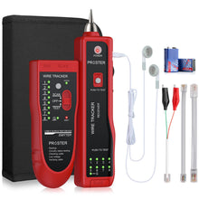 Carica l'immagine nel visualizzatore di Gallery, Proster Tester Cavo RJ45 RJ11 con Cuffie Tracciatore Tester Cavi Rete LAN Cavo RJ Portatile Localizzatore Cavo Cellulare