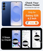 Carica l'immagine nel visualizzatore di Gallery, CANSHN Magnetica Cover per Samsung Galaxy S25 (6.2 Pollici), [Protezione Completa Della Fotocamera] Custodia Traslucida 