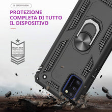 Carica l'immagine nel visualizzatore di Gallery, LeYi Cover per Samsung Galaxy A41 con [2 pezzi] in vetro temperato anello di supporto, doppio strato rinforzato difesa B