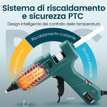Carica l'immagine nel visualizzatore di Gallery, MAXDONE Pistola Colla a Caldo 60W &amp; 100W &amp; Chiudi con un clic, Pistola Grandi Colla a Caldo Professionale con 12 stick d