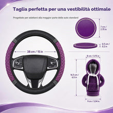 Carica l'immagine nel visualizzatore di Gallery, Accessori per Auto da Donna per Interni con Coprivolante,4 Pezzi