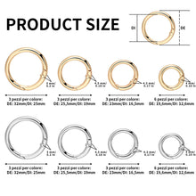 Carica l'immagine nel visualizzatore di Gallery, 30 Pz Moschettoni Rotondi a Molla Multi Misura, Oro Argento