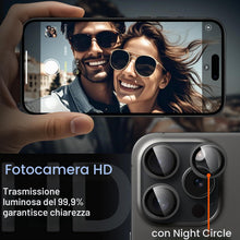 Carica l'immagine nel visualizzatore di Gallery, JETech Pellicola Fotocamera per iPhone 15 Pro/15 Pro Max, Titanio Nero