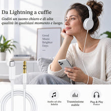 Carica l'immagine nel visualizzatore di Gallery, Cavo AUX per iPhone 1.2M 【Certificato MFi】Cavo AUX Lightning to Jack 3.5mm