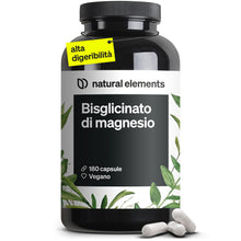 Carica l'immagine nel visualizzatore di Gallery, Magnesio Bisglicinato, 300mg di magnesio elementare/dose giornaliera, 180 capsule, Scorta 2 Mesi, Magnesio chelato, alta