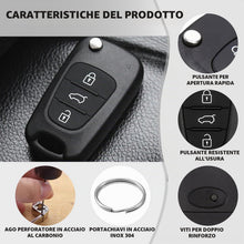 Carica l'immagine nel visualizzatore di Gallery, 2 Pezzi Guscio Chiave Compatibile con Hyundai ix35 ix20 i30 i20 i10 e Kia Sportage Soul Ceed Rio Picanto Venga 3 Tasti T