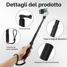 Carica l'immagine nel visualizzatore di Gallery, Bastone Impermeabile per GoPro, 49cm / 19in Bastone Selfie Telescopico, Impermeabile per GoPro Hero 13/12/11/10/9/8, per