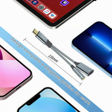 Carica l'immagine nel visualizzatore di Gallery, Adattatore da USB C a jack da 3,5 mm e caricabatterie, adattatore 2 in 1 da USB C a jack audio AUX con cavo di ricarica 