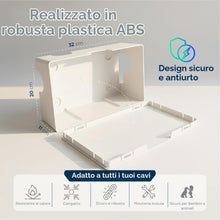 Carica l'immagine nel visualizzatore di Gallery, Scatola Gestione Cavi in ABS Resistente al Calore 32x20x11 cm Organizer per Multipresa e Fili con Montaggio a Parete o P