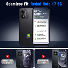 Carica l'immagine nel visualizzatore di Gallery, Aerku 3 Pezzi Pellicola Vetro Temperato per Xiaomi Redmi Note 17 4G / 5G