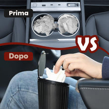 Carica l'immagine nel visualizzatore di Gallery, Pattumiera per Auto con Coperchio, Mini Cestino Auto con 8 Rotoli Sacchetti, Impermeabile Antiodore Leakproof Portatile,